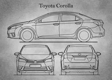 Toyota Corolla gray old 