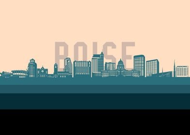 boise skyline retro