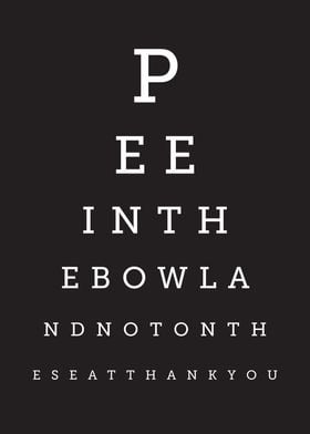 Bathroom Eye Test Black