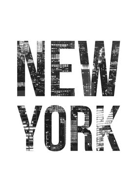 New York text art