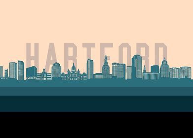 hartford skyline retro