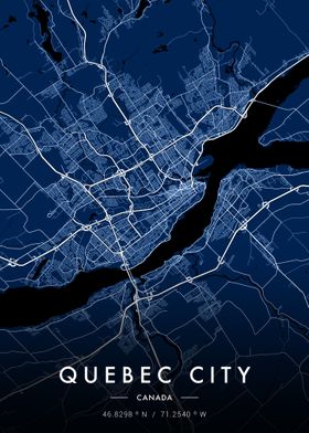 Quebec City Map Blueprint