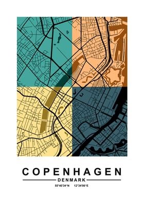 Copenhagen Color City Map