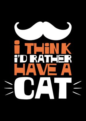 Funny Cat Lover Moustache