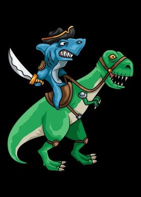 Shark Pirate Cowboy Trex