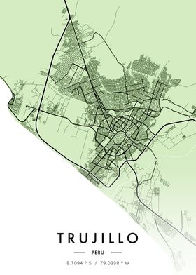 Trujillo City Map Green