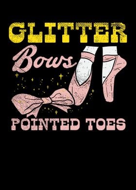 Glitter Bows Pointed Toes