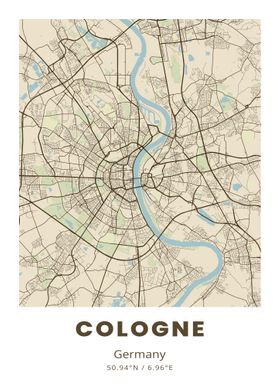 Cologne City Map