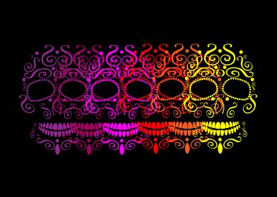 Skull vector background fo