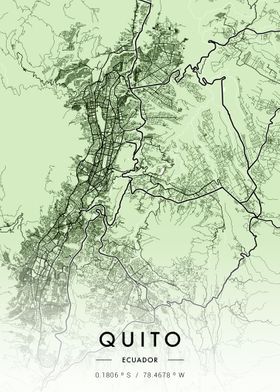 Quito City Map Green