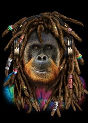 Orangutan with Dreadlocks