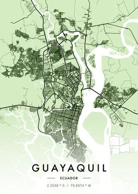 Guayaquil City Map Green