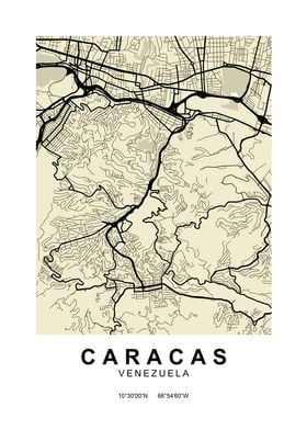 Caracas Streets Map