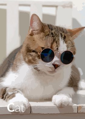 glasses cat