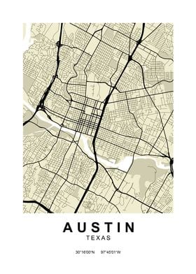 Austin Texas Classic Map