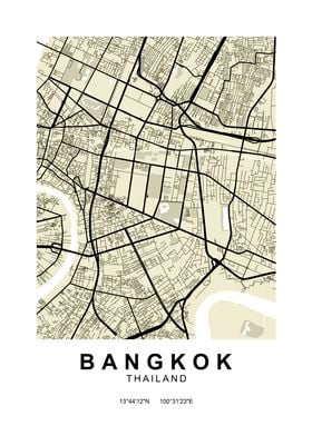 Bangkok Classic Street Map