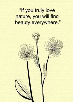 If you truly love nature