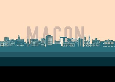 macon skyline retro