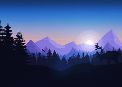 Minimalistic Mountains