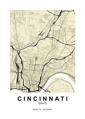 Cincinnati Classic Map 