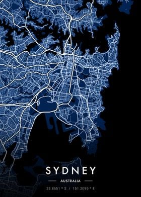 Sydney City Map Blueprint