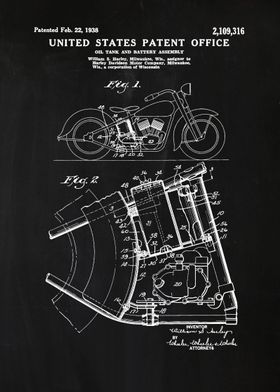 16 Harley Oil Tank Patent