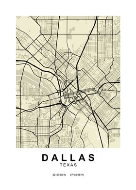 Dallas Street Map 