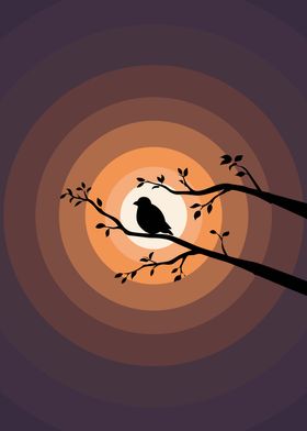 Negative Space of Bird 