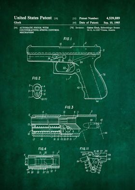 9 Glock Pistol Patent 198