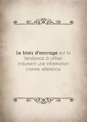 Le biais ancrage