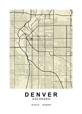 Denver Classic Street Map
