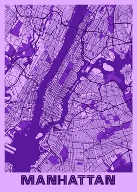 Manhattan Lavender Map