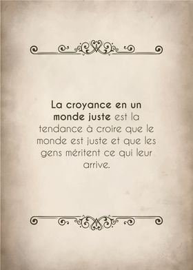 Croyance en un monde juste