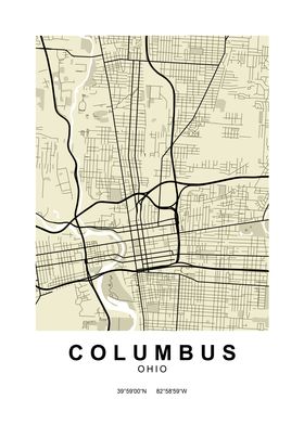 Columbus Classic Map