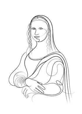 Mona Lisa Line Portrait