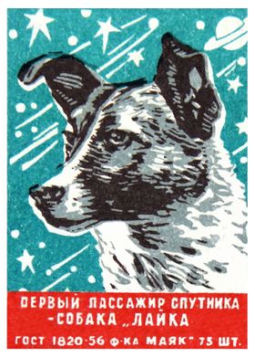 Soviet CCCP Laika Poster