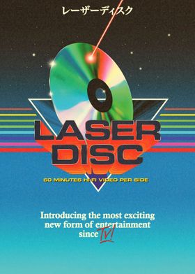 Laser Disc Vintage Poster