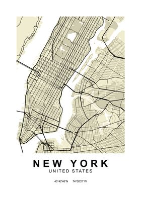 New York Classic Map