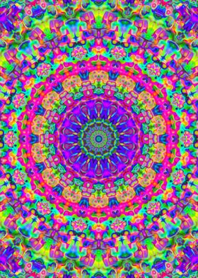 Groovy Vibrant Mandala