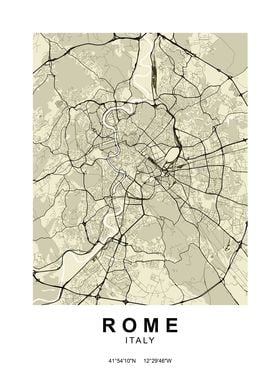 Rome Classic Street Map
