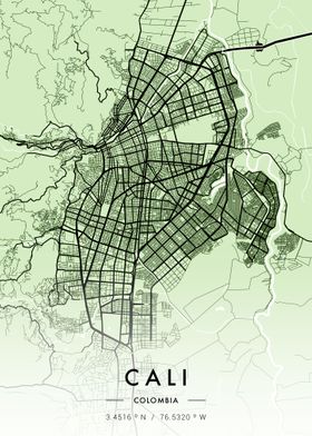 Cali City Map Green