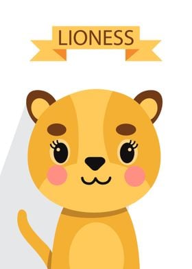 Cute Lioness Poster