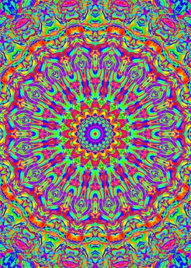 Psychedelic Groovy Mandala