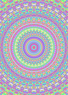 Trippy Colorful Mandala