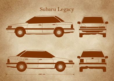 Subaru Legacy 1993 old 