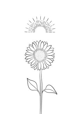 Sunflower with Sun