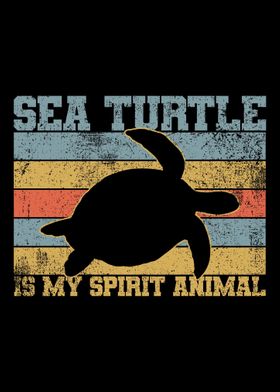 Sea Turtle Vintage Retro