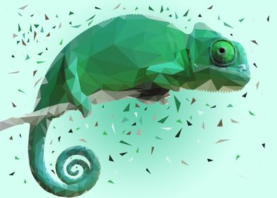 chameleons low poly