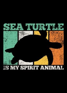 Sea Turtle Vintage Retro