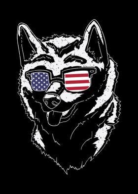 Akita USA Flag